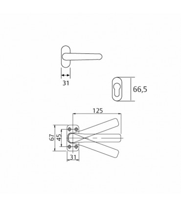 MANILLA ALUMINIO TORNILLOS OCULTOS