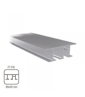 Perfil superior para vidrio de lija