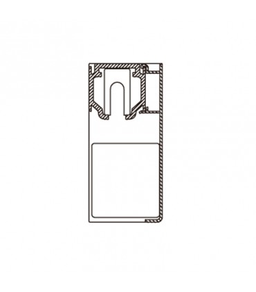 Montaje a pared. Perfil superior + tapeta