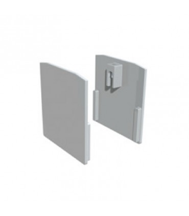 montaje a techo. Tapeta + perfil superior para vidrio fijo + perfil superior + para vidrio fijo + tapeta