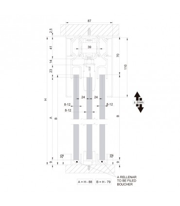 SV - A100 Opción vidrio fijo