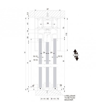 SV - A125 Opción vidrio fijo