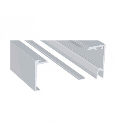 Conjunto perfil superior. Corredera + vidrio fijo