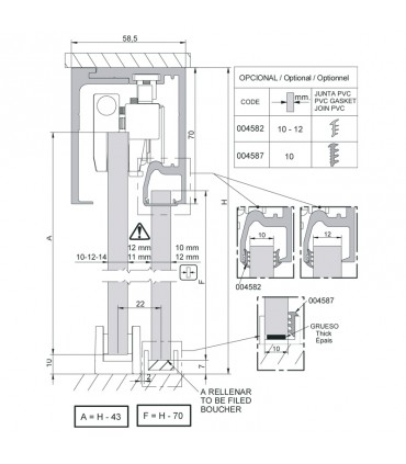 SV - X110 Techo vidrio fijo