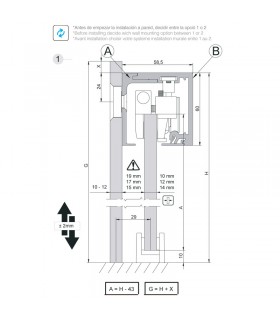 SV - X110 Montaje pared vidrio