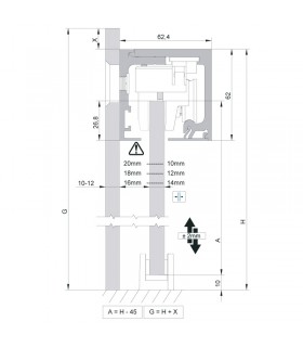 SV - X150 Montaje pared vidrio