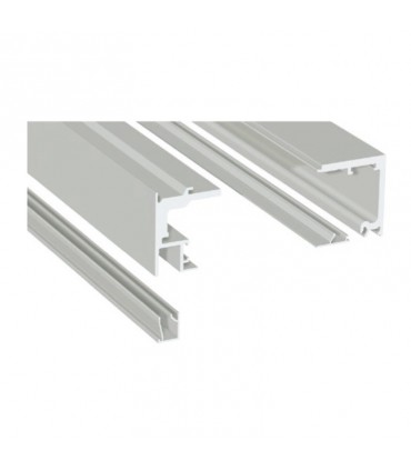 Perfil superior corredero con vidrio fijo