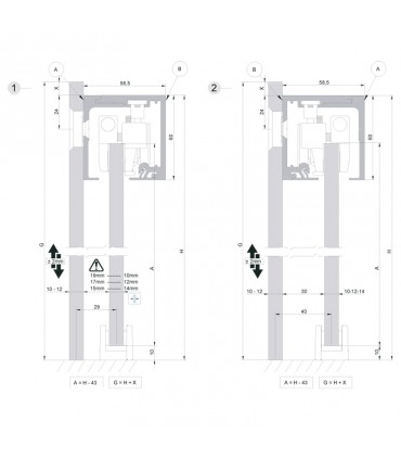 SV - SELFCLOSE pared vidrio