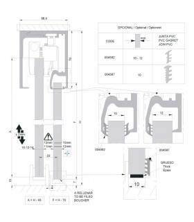 SV - SELFCLOSE techo vidrio fijo