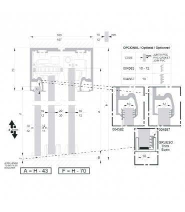 SV - T-PRO techo vidrio fijo