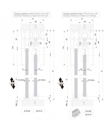 SV-SINCRO 60/80 techo vidrio fijo