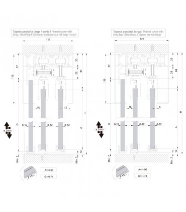 SV - T PROGRESIVA 2 hoja techo vidrio fijo