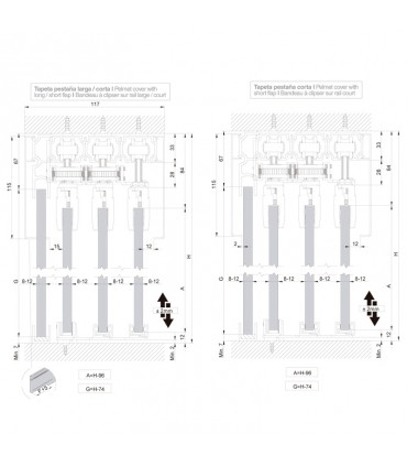 SV - T PROGRESIVA 3 hojas techo vidrio fijo