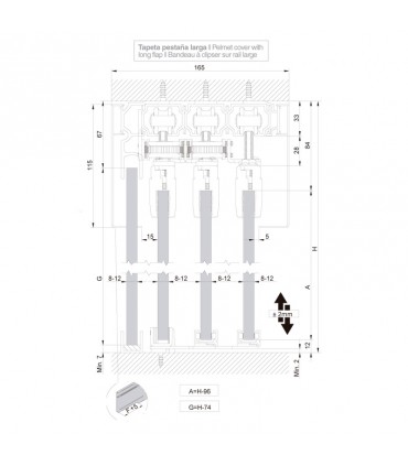 SV - T PROGRESIVA 3 hojas techo vidrio fijo