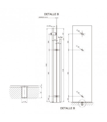 Tirador con cerradura inox