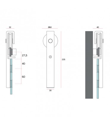 CHARRIOT - KIT PARA PUERTAS CORREDERAS
