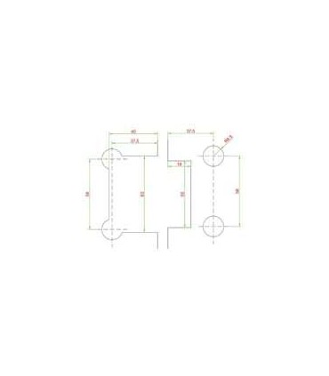 BISAGRA DOBLE DE 90°