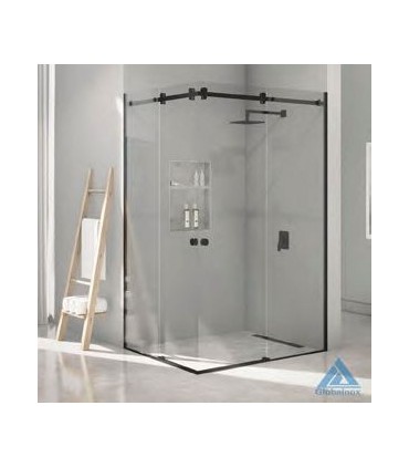 KIT MAMPARA 2 PUERTAS CORREDERAS+2 FIJOS LATERALES