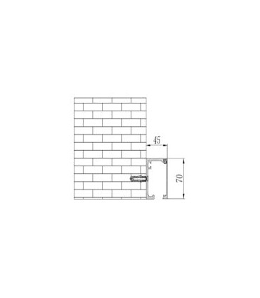 KIT COMPLETO FIJO+PUERTA CORREDERA ALUMINIO CON SOFTCLOSE