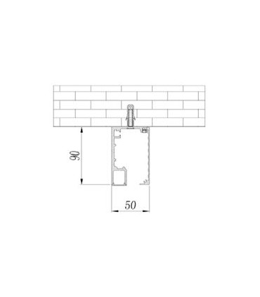 KIT COMPLETO FIJO+PUERTA CORREDERA ALUMINIO CON SOFTCLOSE
