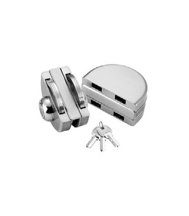 CERRADURA CON GANCHO ECO Y CERRADERO A VIDRIO