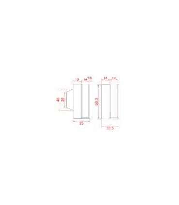 CERRADURA CON GANCHO ECO Y CERRADERO A VIDRIO