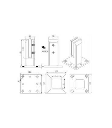 PINZA SUELO REGULABLE